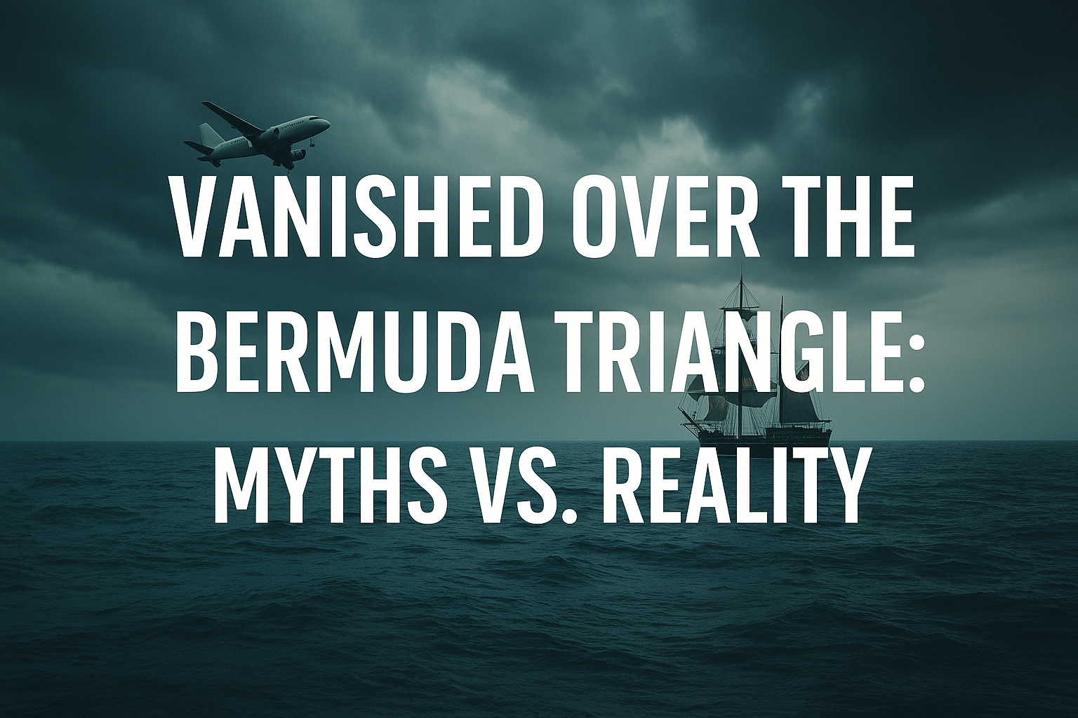 Bermuda Triangle Myths vs. Reality - Aircraft disappearing over stormy ocean